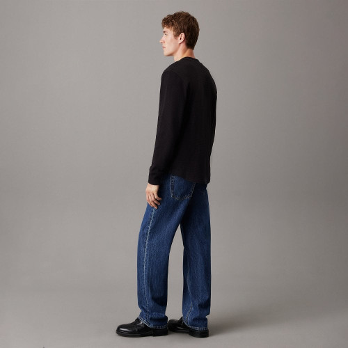 Calvin Klein Ανδρική μακρυμάνικη μπλούζα Monologo Waffle LS Tee